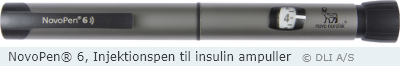 NovoPen® 6, Injektionspen til insulin ampuller
