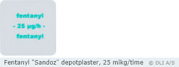 Fentanyl "Sandoz" depotplaster, 25 mikg/time