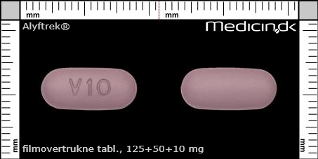 filmovertrukne tabletter 125+50+10 mg 